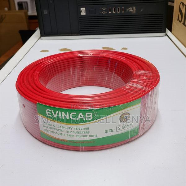 Elvin 2.5mm Red Heat Resistant Single Core Indoor Wiring Cable