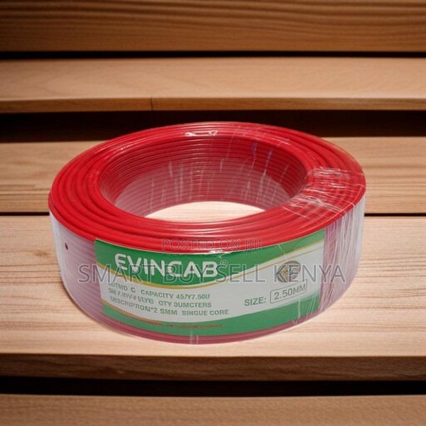 Elvin Flame Retardant 2.5mm Red Solid Core Electrical Cable - main view