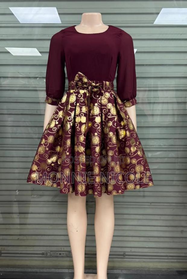 Trendy Maroon Skater Dress