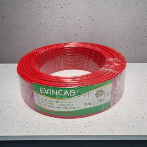 Elvin High Tensile 2.5mm Red Single Core PVC Wiring Cable