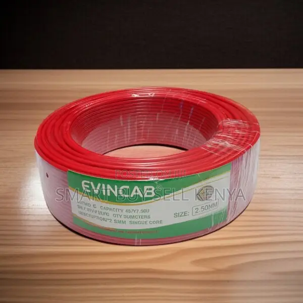 Elvin Reliable 2.5mm Red PVC Insulated Indoor Wiring Cable