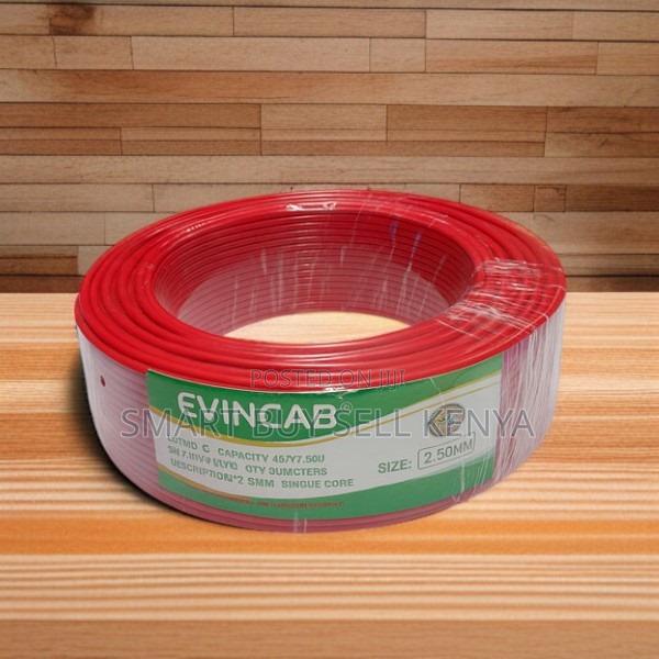 Elvin Premium 2.5mm Red Solid Core Electrical Cable Indoors
