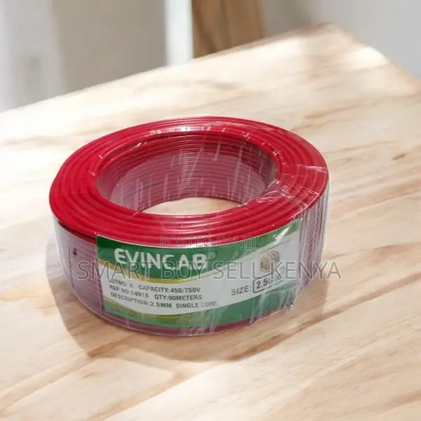 Elvin Quality Ensured 2.5mm Red PVC Solid Electrical Cable