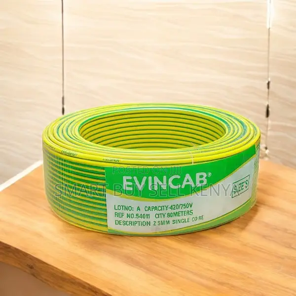 Evin 2.5mm Yellow Green Single Core Oil and Chemical Resistant Cable