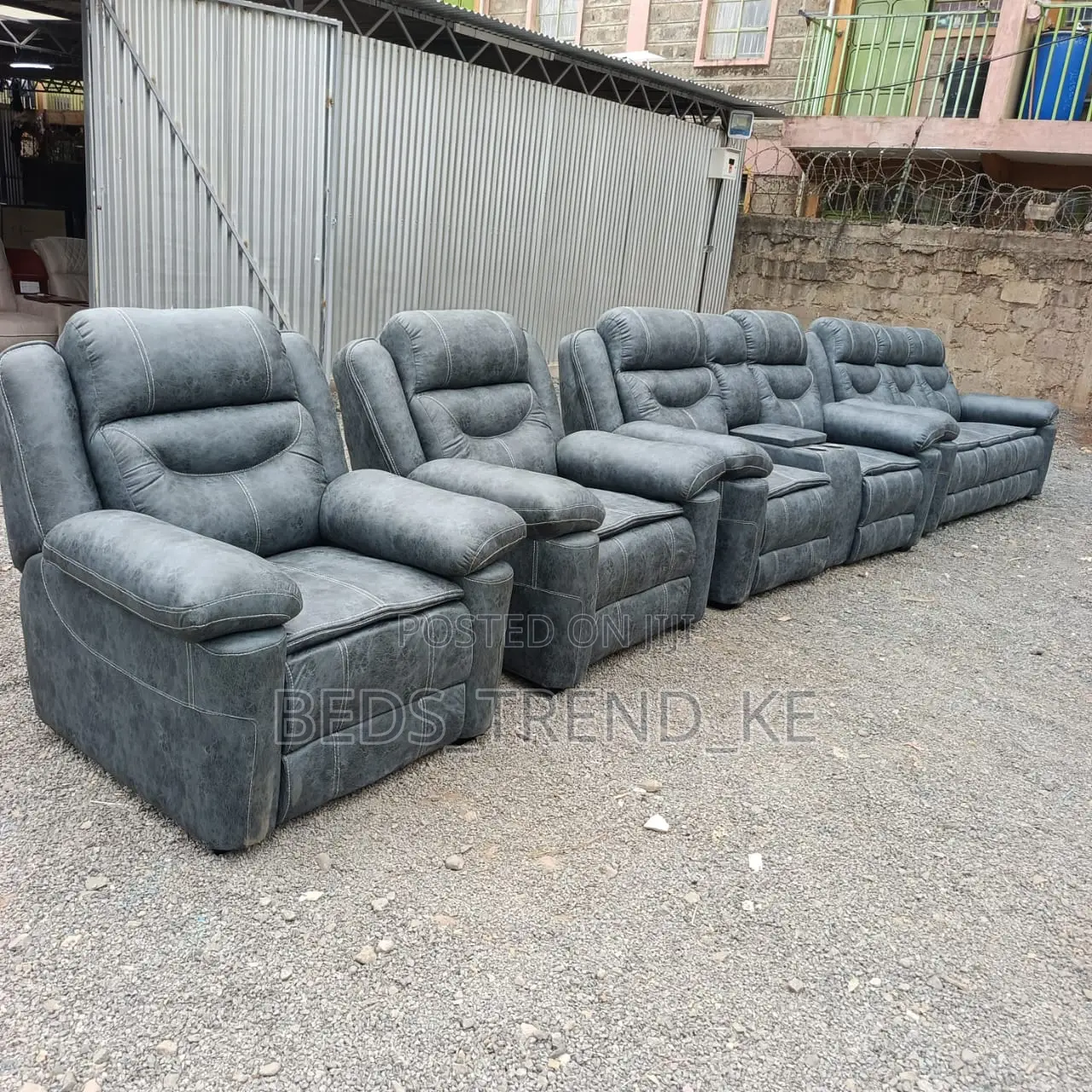 Poised 7 Seater Semi Recliner Sofa 3,2,1,1