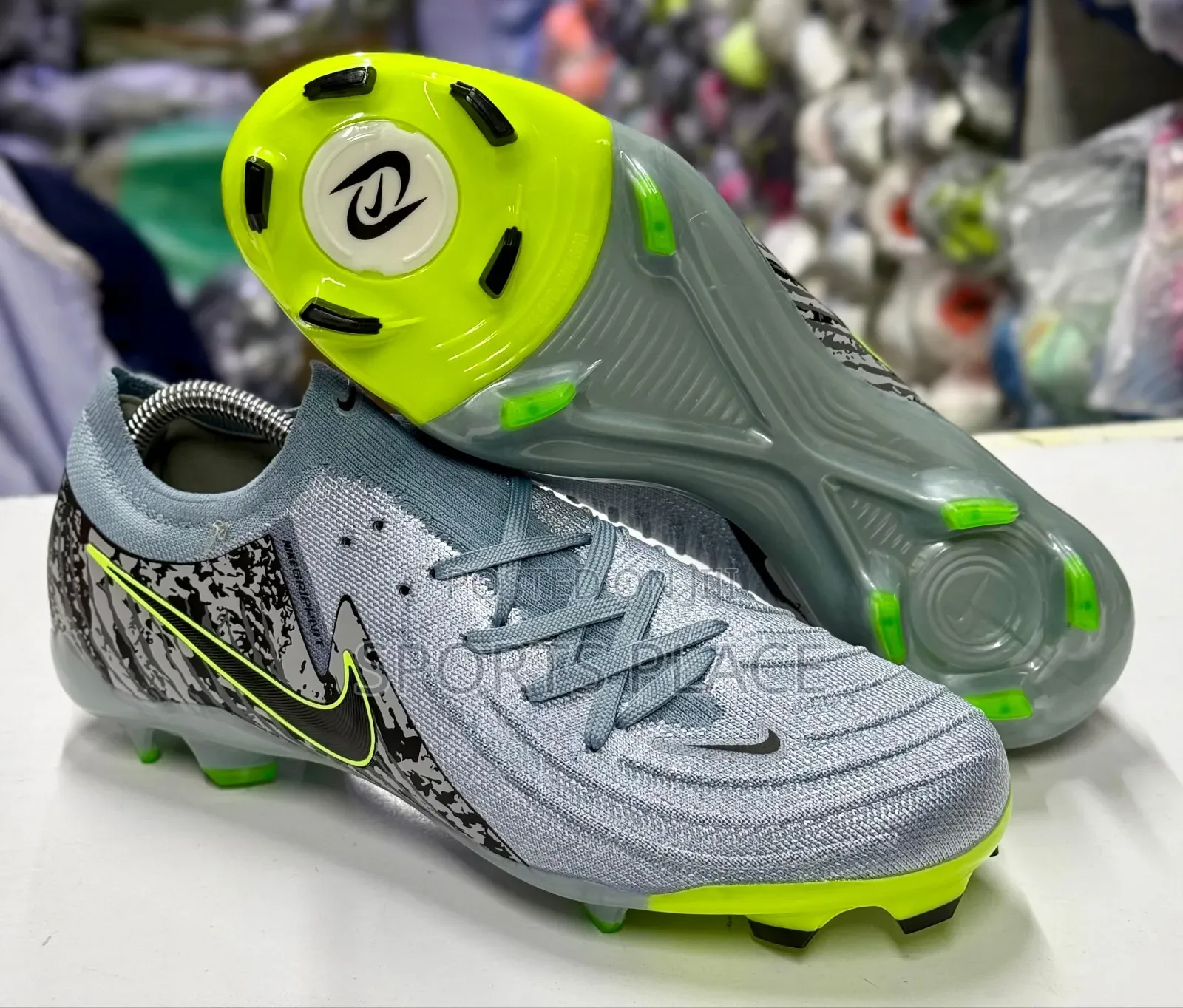 Nike Phantom Gray Smoke Football Cleats Soccer Boots