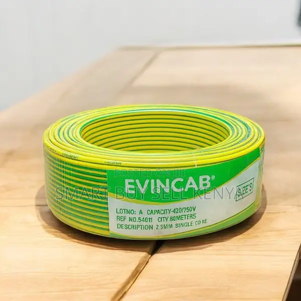 Evin 2.5mm Yellow Green Stable Performance Indoor Wiring Cable