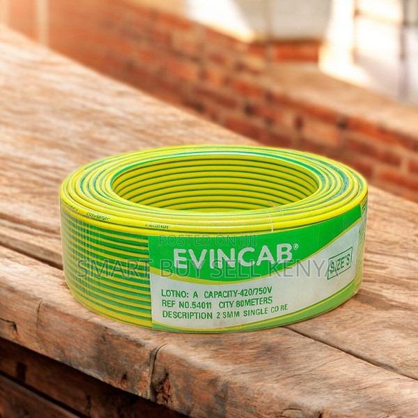 Evin 2.5mm Yellow Green Thick Insulated Flame Retardant Wiring Cable