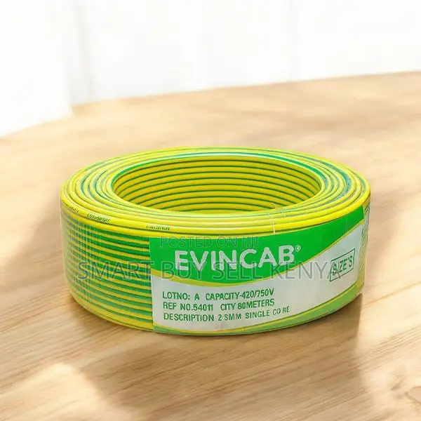 Evin 2.5mm Yellow Green Low Resistance High Conductivity Cable