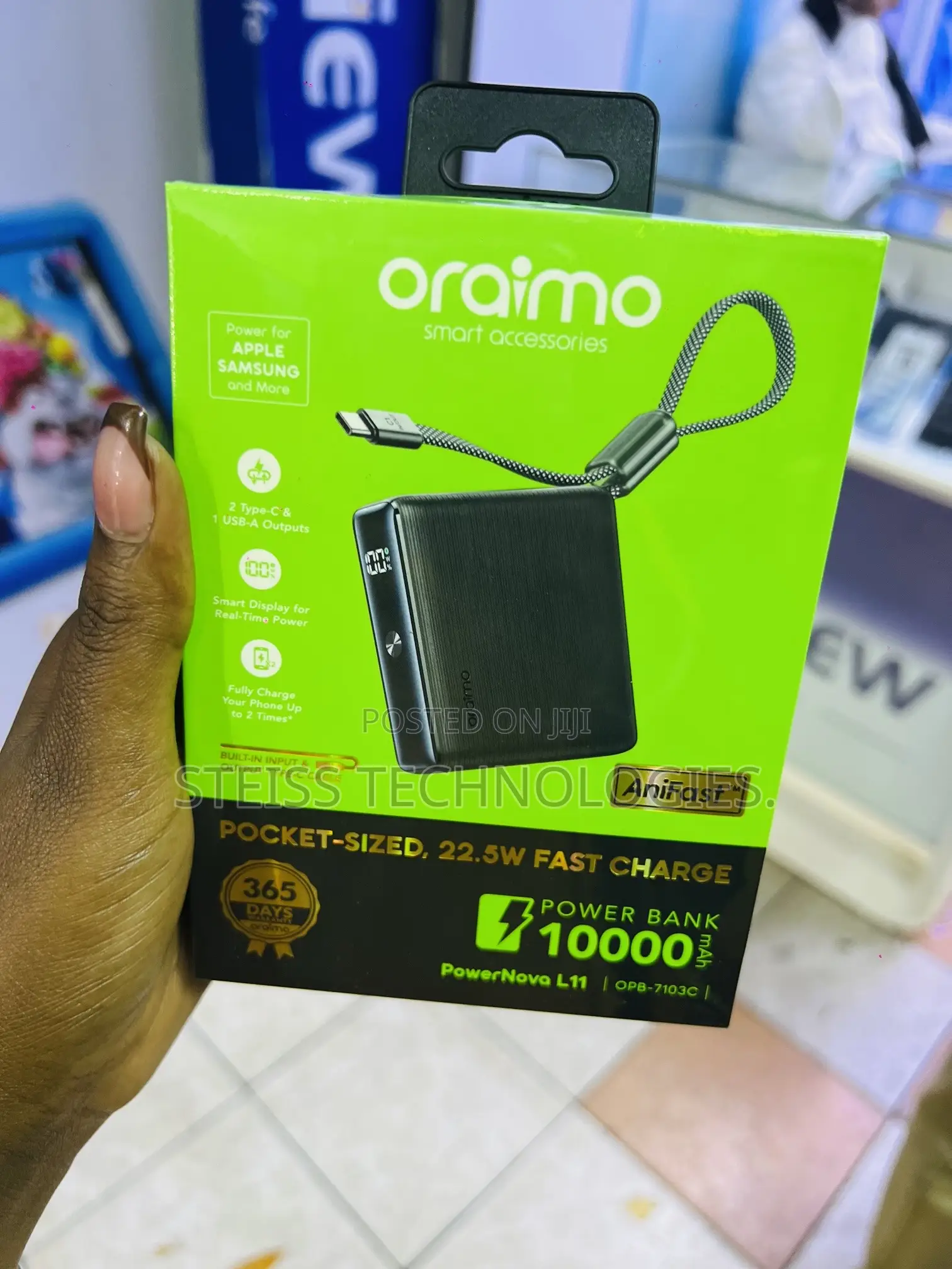 Oraimo 10000mah Slim Powerbank.