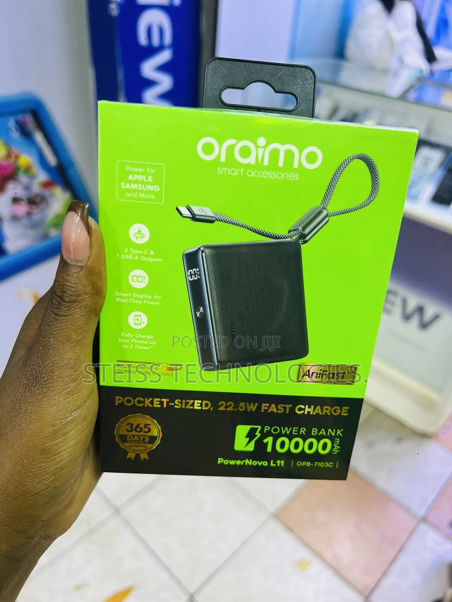 Oraimo 10000mah Slim Powerbank.