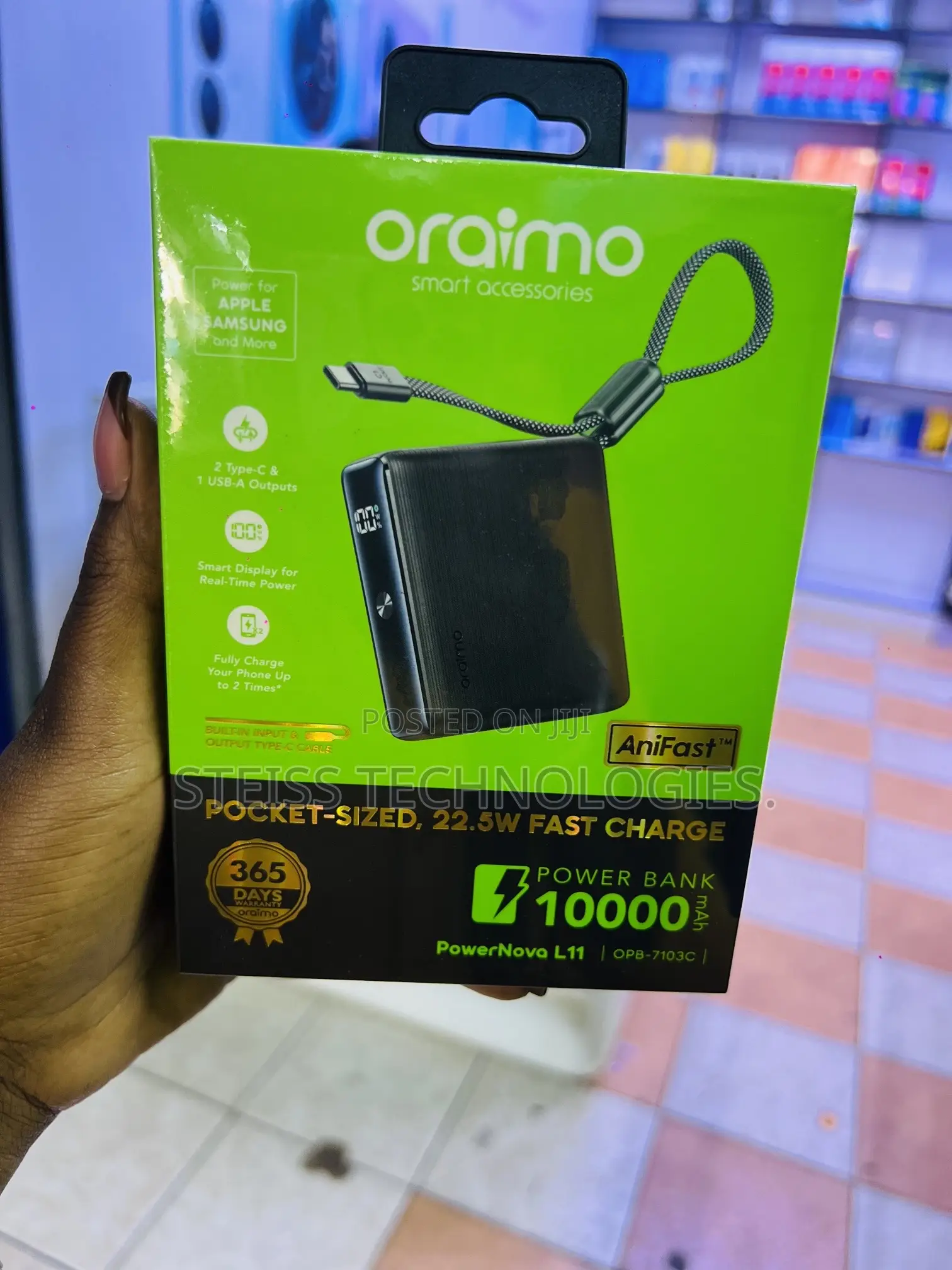 Oraimo 10000mah Slim Powerbank.
