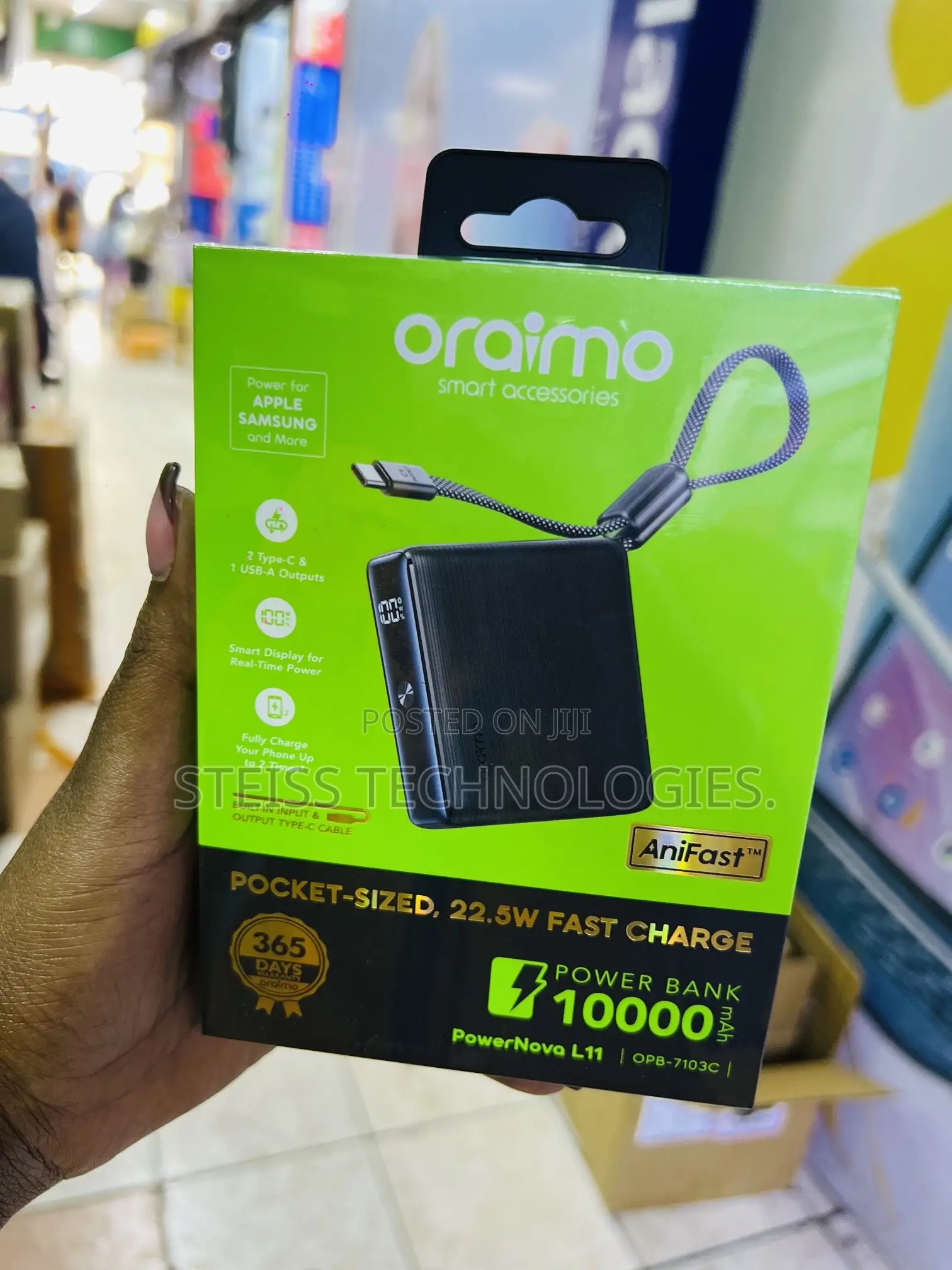 Oraimo 10000mah Slim Powerbank.