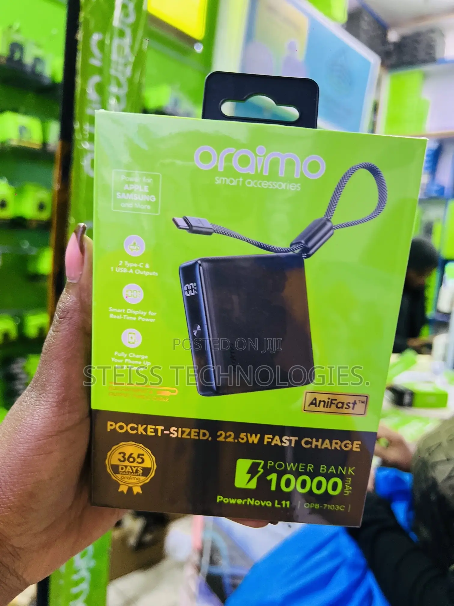Oraimo 10000mah Slim Powerbank.
