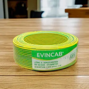 Evin 2.5mm Yellow Green Single Core High Durability Wiring Cable