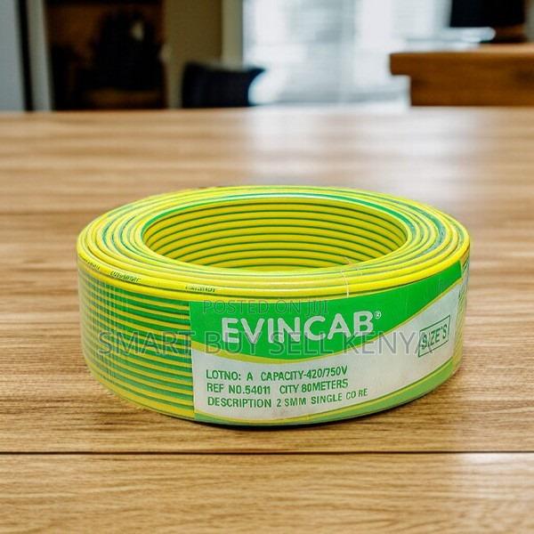 Evin 2.5mm Yellow Green Single Core High Durability Wiring Cable