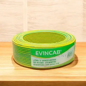 Evin 2.5mm Yellow Green Heat Resistant PVC Insulated Wiring Cable