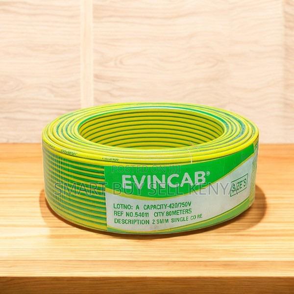 Evin 2.5mm Yellow Green Heat Resistant PVC Insulated Wiring Cable