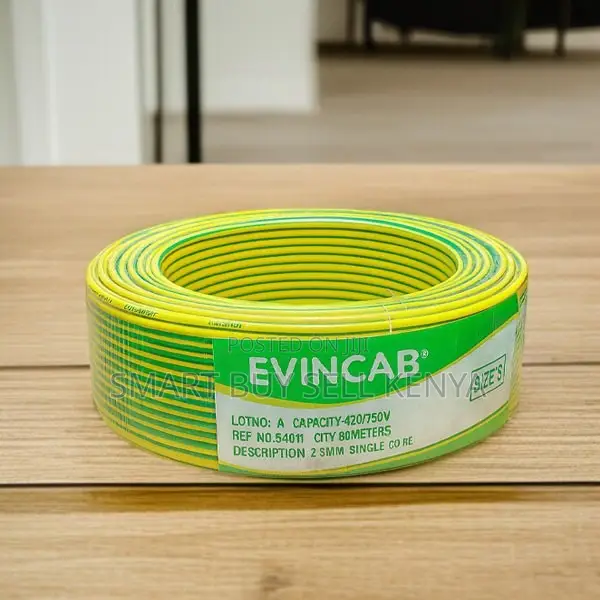 Evin 2.5mm Yellow Green Stable, Safe Flexible Indoor Wiring Cable