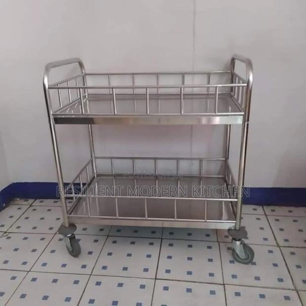 Stainless Steel Modernized Food Trolley