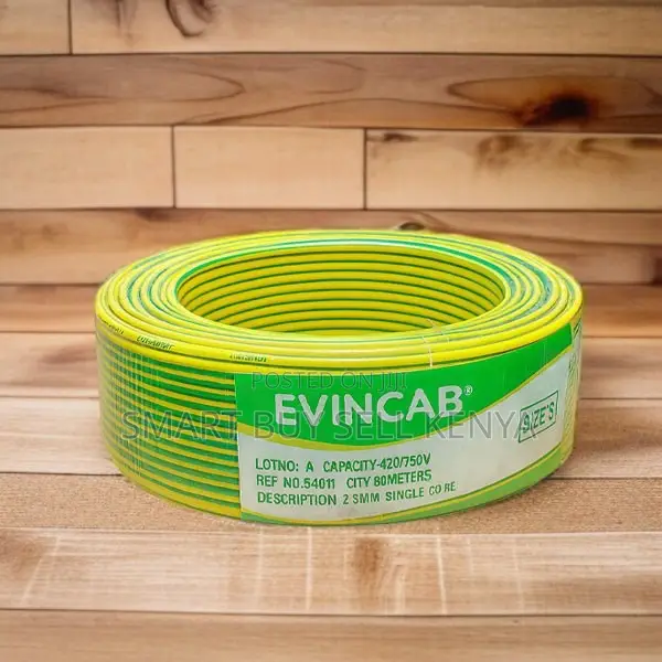 Evin 2.5mm Yellow Green Anti-Aging Uv Protected Wiring Cable