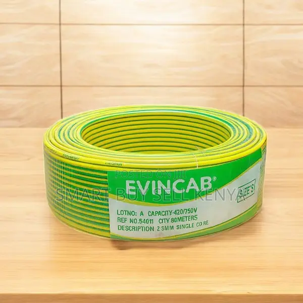 Evin 2.5mm Yellow Green Heavy-Duty Low Smoke Indoor Wiring Cable