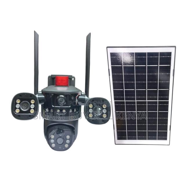 High Definition 3mp Multiple Lens 4g PTZ Outdoor Solar Security Camera