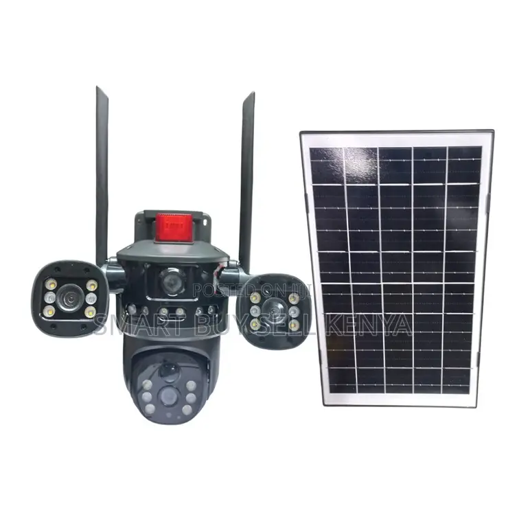 High Definition 3mp Multiple Lens 4g PTZ Outdoor Solar Security Camera