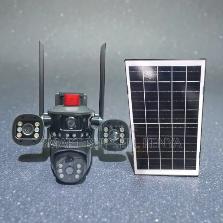 Human Movement Detection Multiple Lens 4g PTZ Solar Security Camera