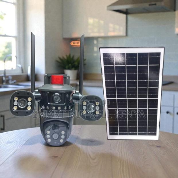 Alarm Warning Light Multiple Lens 4g PTZ Solar Outdoor Security Camera