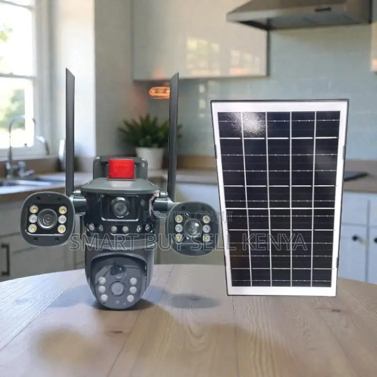 Alarm Warning Light Multiple Lens 4g PTZ Solar Outdoor Security Camera