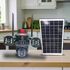 360-Degree Rotation Multiple Lens 4g PTZ Solar Security Camera