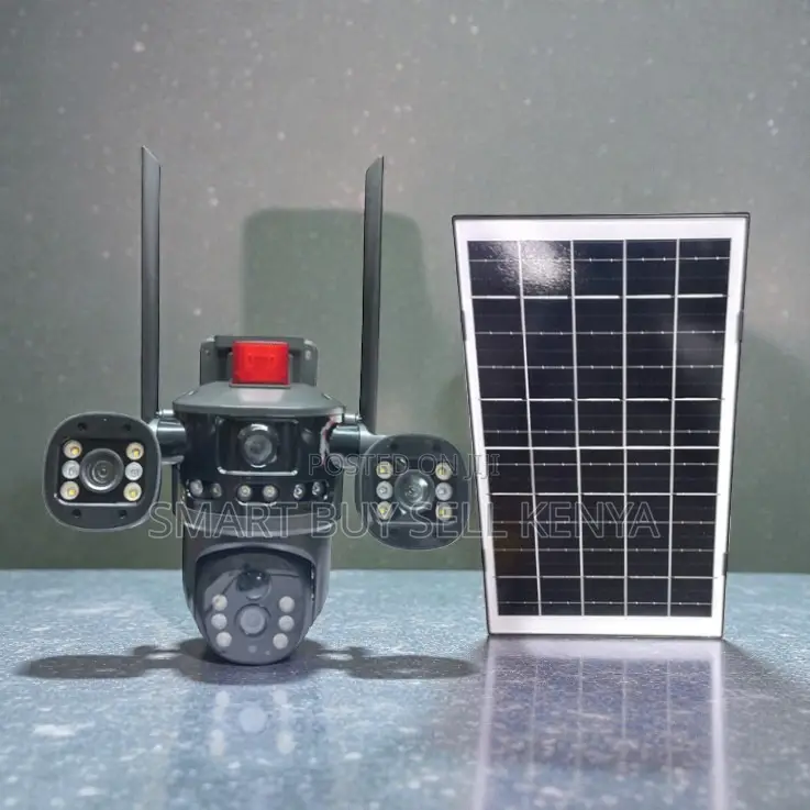 Two-Way Audio Communication Multiple Lens 4g PTZ Solar Camera