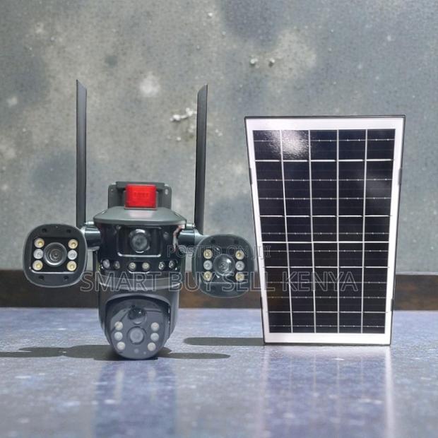 Full Color 24 7 Night Vision Multiple Lens 4g PTZ Solar Camera