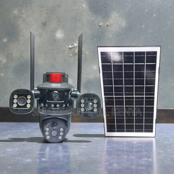 Full Color 24 7 Night Vision Multiple Lens 4g PTZ Solar Camera