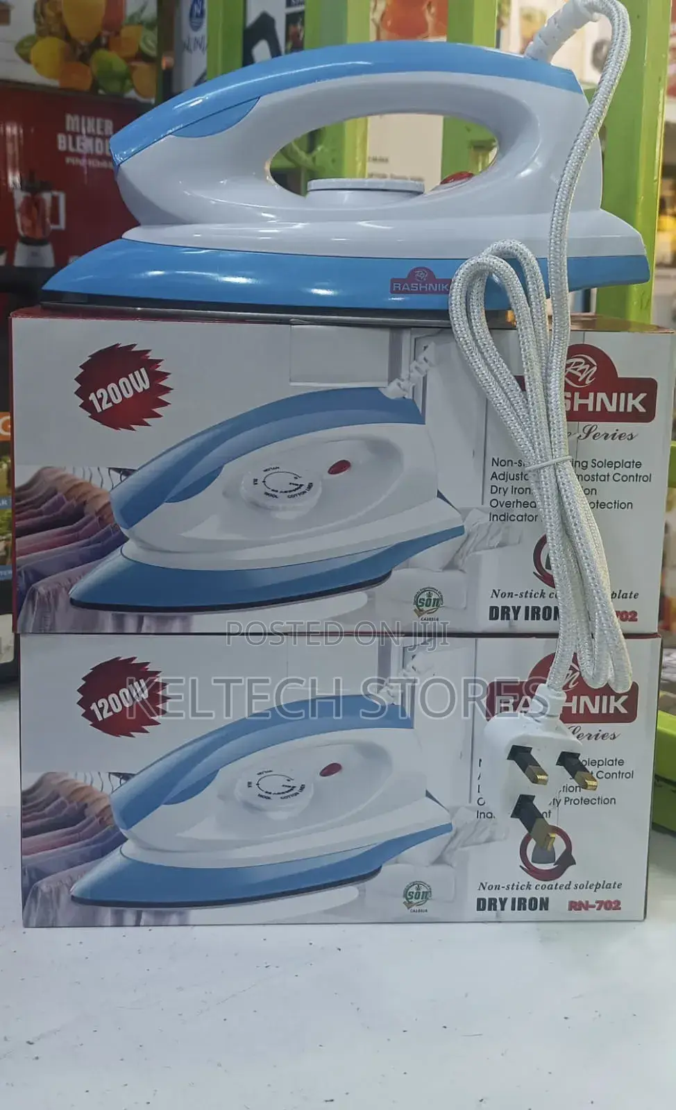 Rashnik Rn-702 Dry Iron - Non-Stick Coated, 1200w