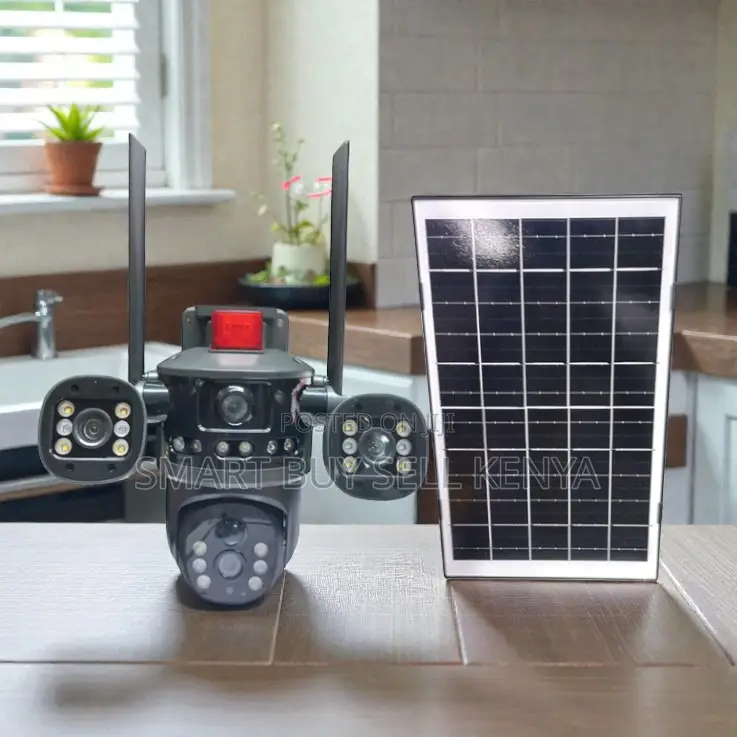 Built in Rechargeable Battery Multiple Lens 4g PTZ Solar Camera