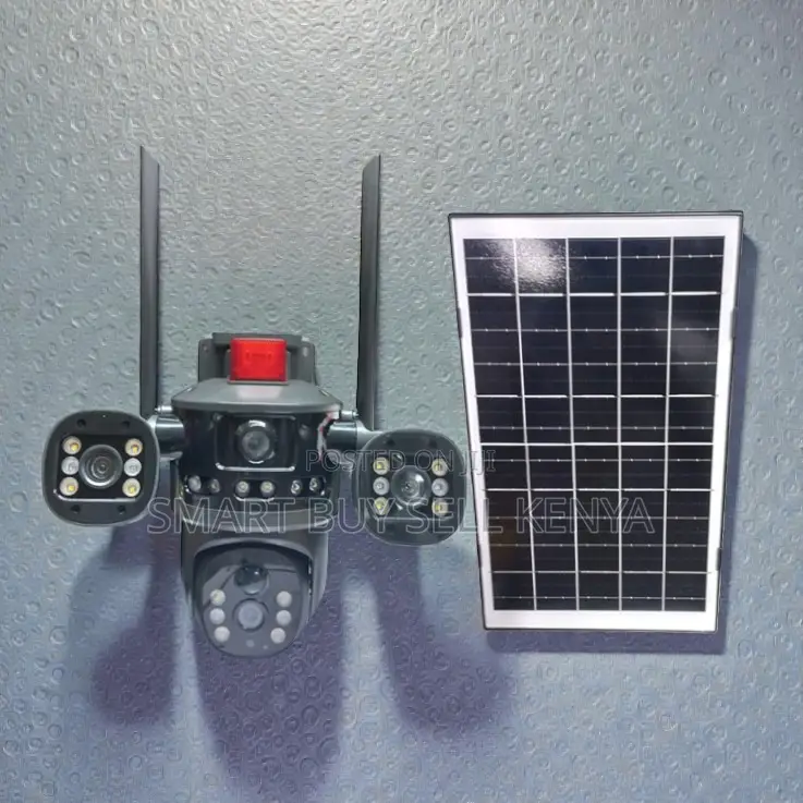 Pir Sensor Alarm Multiple Lens 4g PTZ Outdoor Solar Security Camera