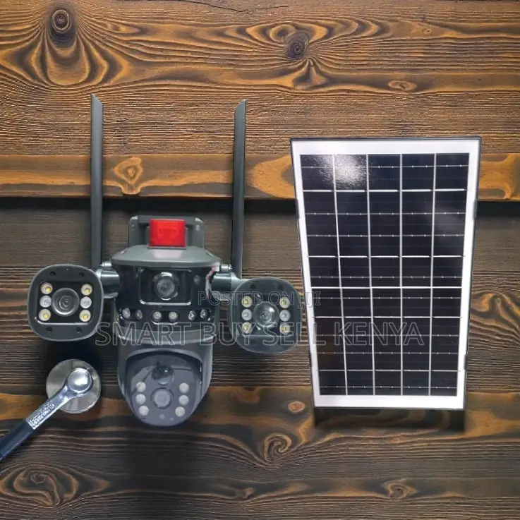 Large Capacity Rechargeable Multiple Lens 4g PTZ Solar Camera