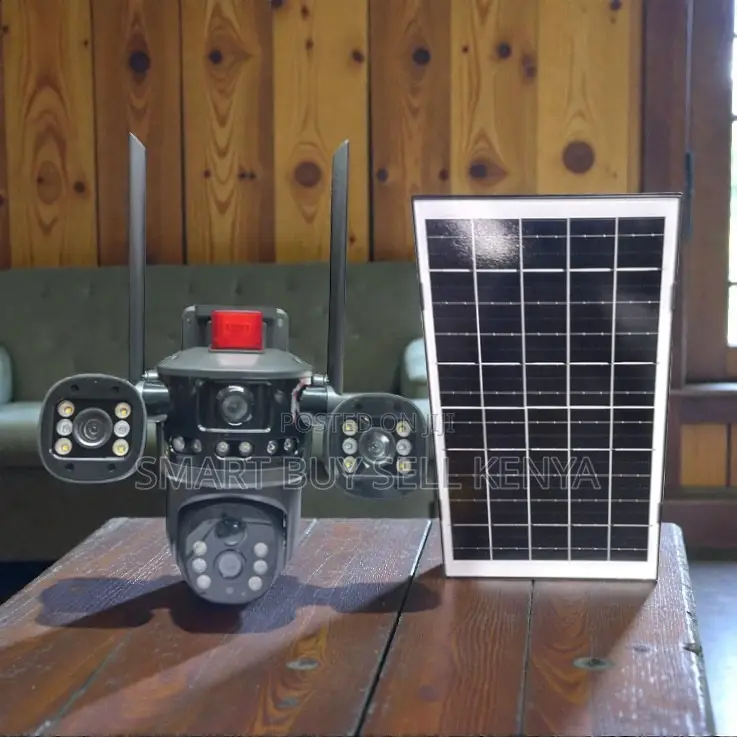 4g Multiple Lens Solar Camera Light Alarm Siren Motion Detection Smart