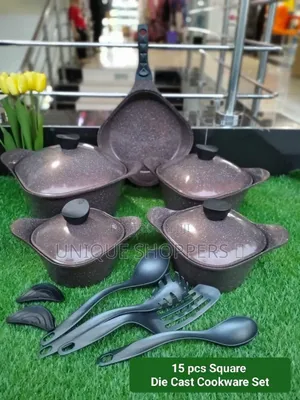 15 PCS Square Die Cast Cookware Sets