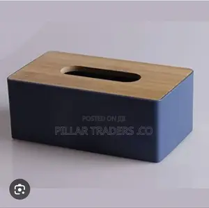 Tissue Box With Wooden Lid