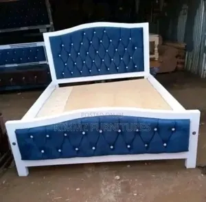 5x6 Blue Tufted Mocket Bed