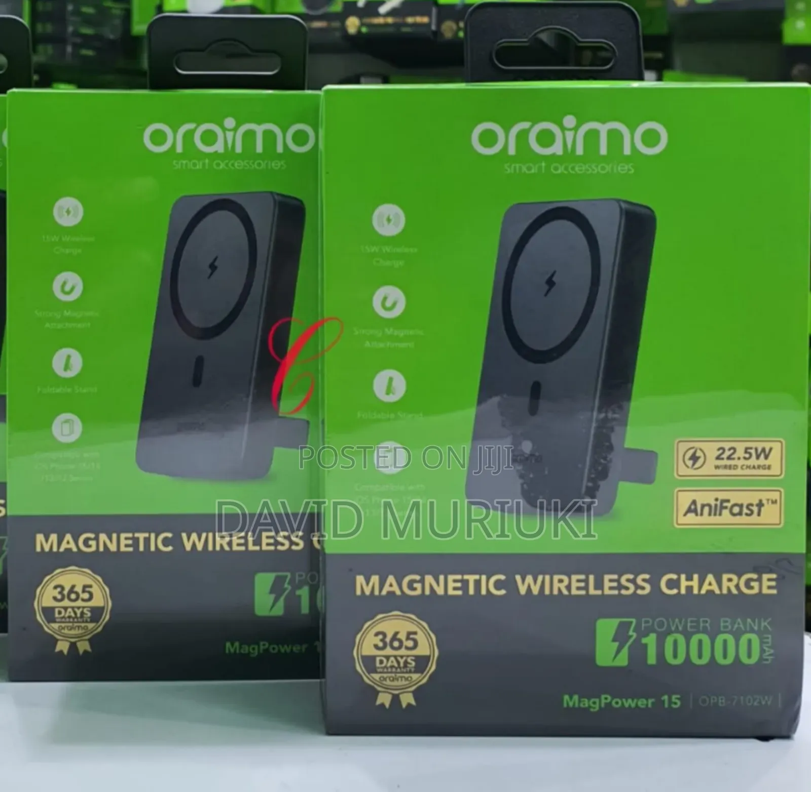 Oraimo Magpower 15 Opb-7102w 10000mah Magnetic Wireless and Wired