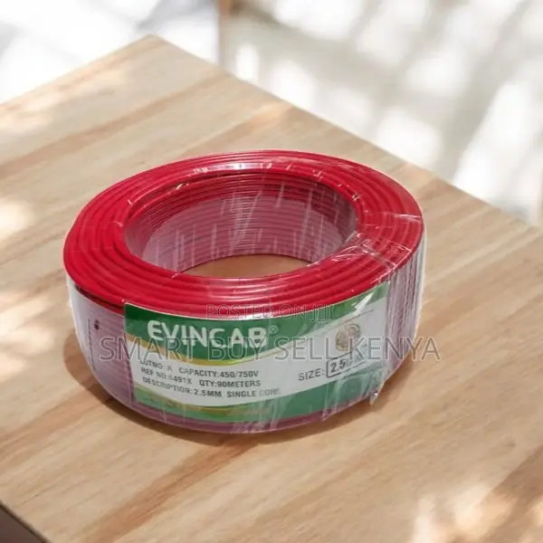 Elvin 2.5mm Red Solid Electrical Wire With Uv-resistant Pvc