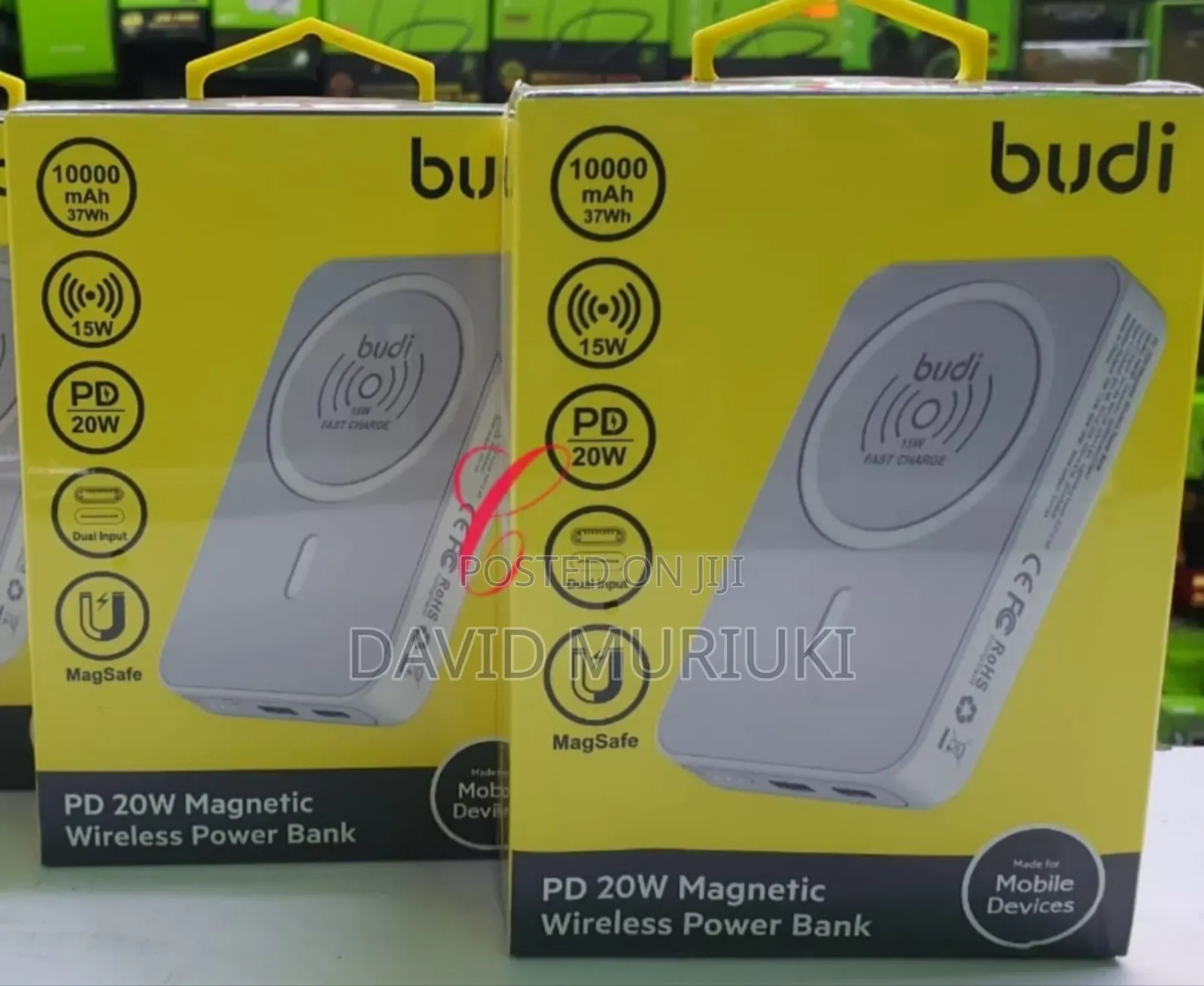 Budi Pb081w Pd 20w 10,000mah Magnetic Wireless Power Bank