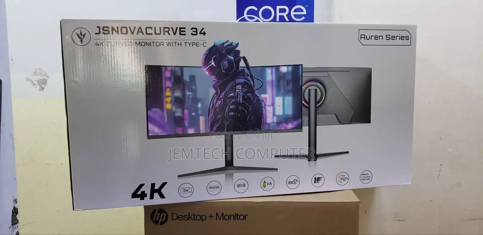 Jsnovacurve 34 Inch Curved Monitor Auren Edition