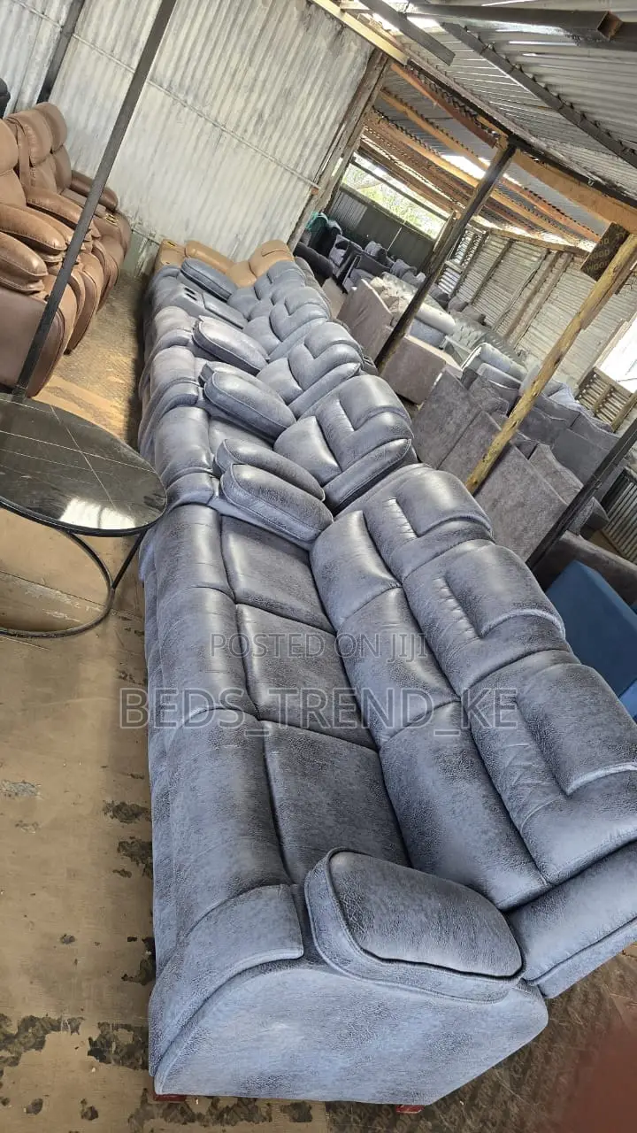 Bold Sturdy 7 Seater Semi Recliner Sofa