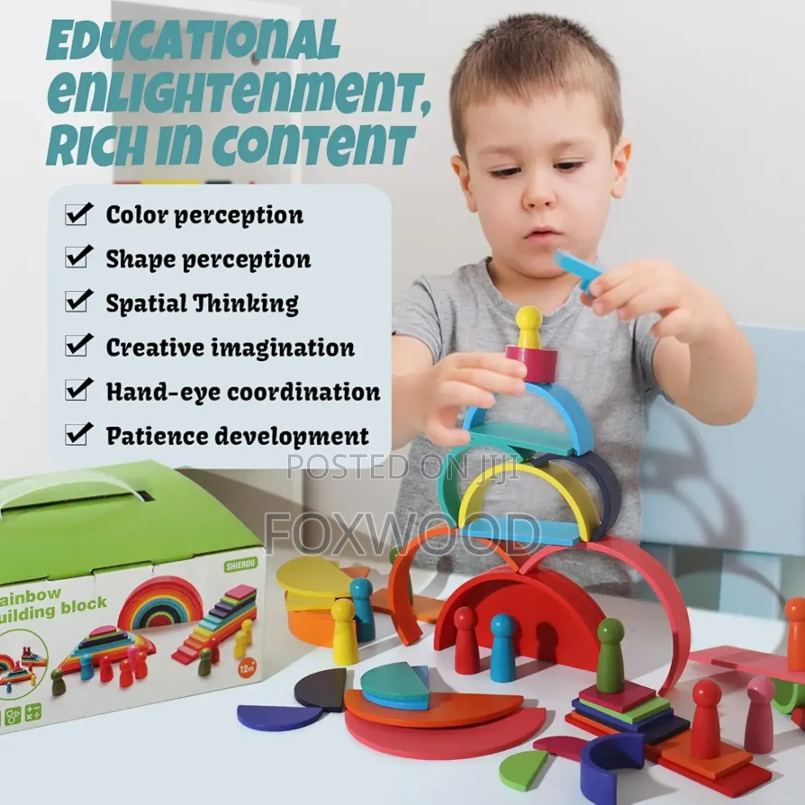 4-in-1 Building Blocks Early Development Activity Toys