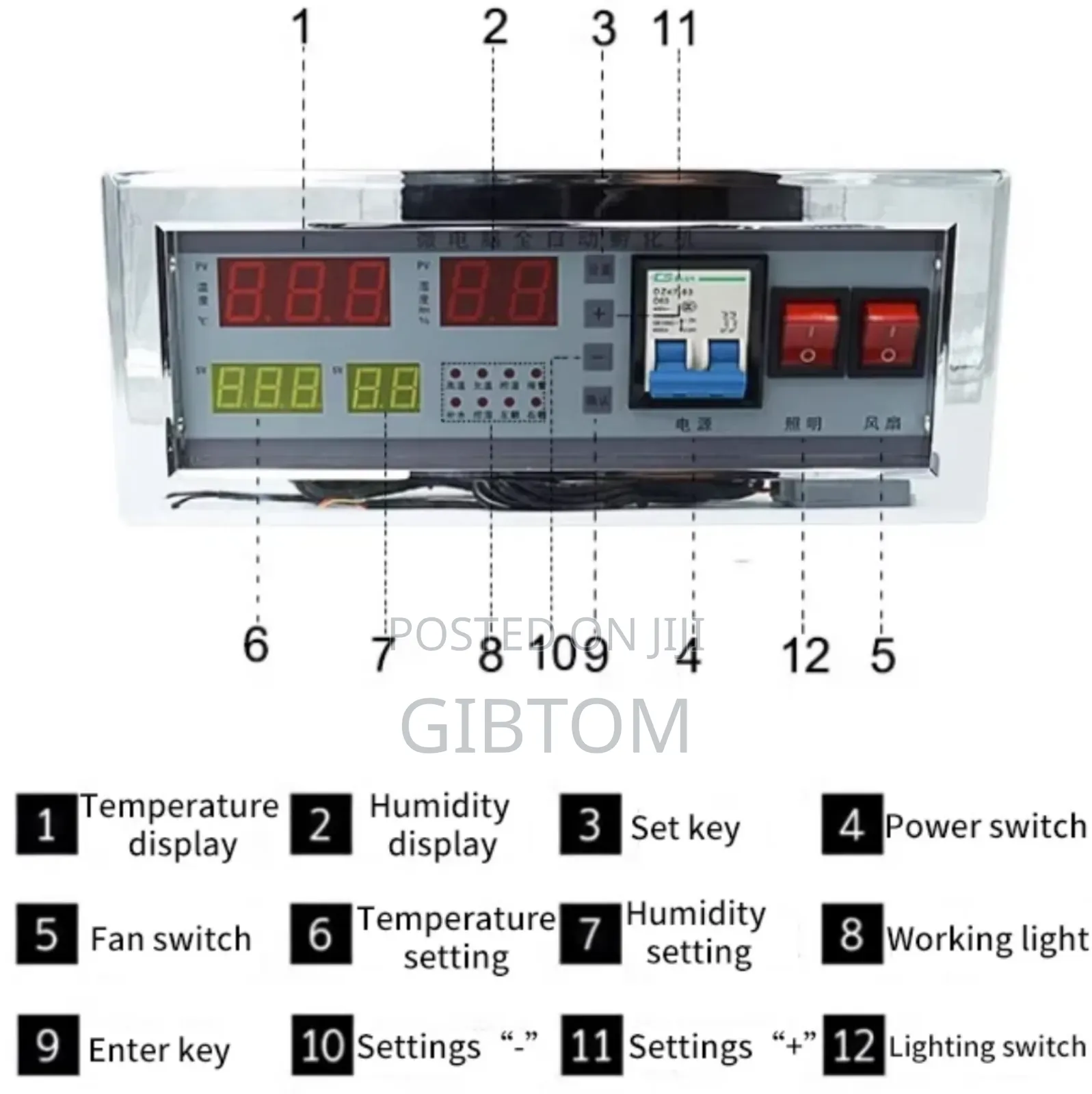 Eggs Incubator Controller Xm18d Temperature and Humidity Control